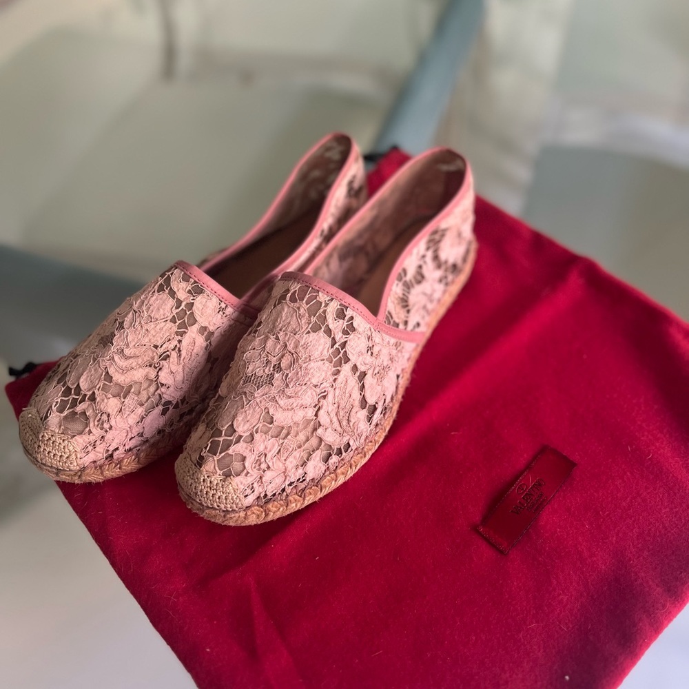 Beautiful lace Espadrilles from Valentino in light pink - 9